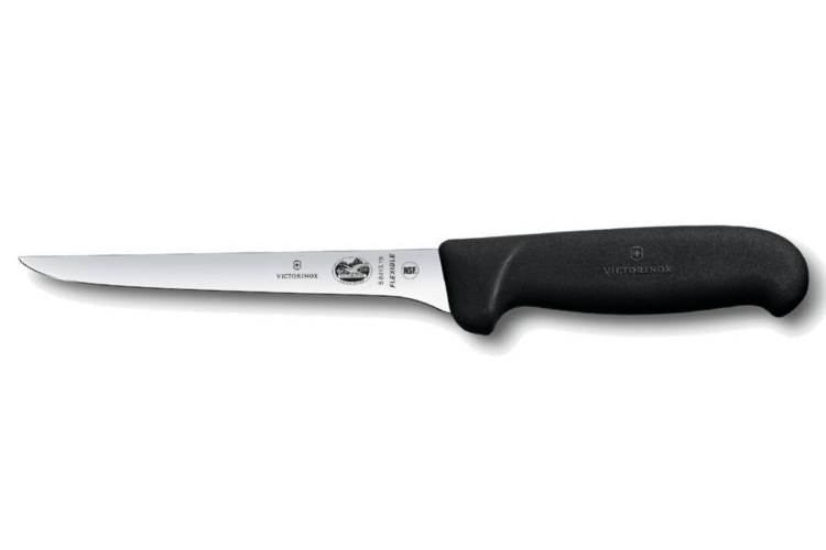 Couteau à désosser Victorinox 5.6413.12 lame flexible usée étroite 12cm manche fibrox noir