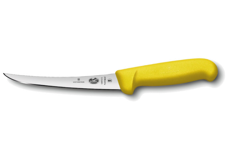 Couteau &agrave; d&eacute;sosser Victorinox 5.6618.12 lame flexible 12cm manche fibrox jaune