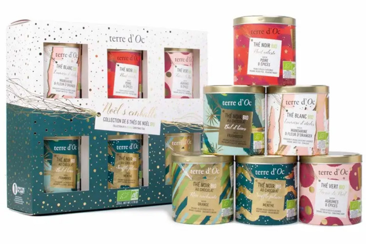 Coffret Terre d'Oc 6 th&eacute;s de No&euml;l bio - &Eacute;dition 2022
