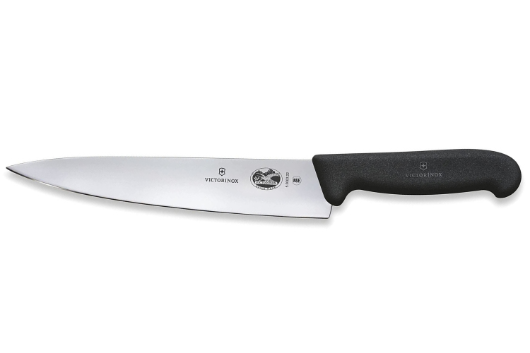 Couteau &eacute;minceur Victorinox 5.2003.22 lame 22cm manche en fibrox noir