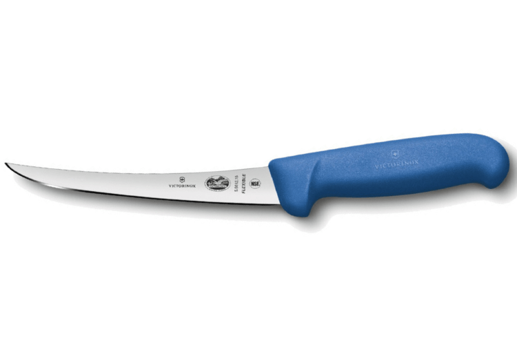 Couteau à désosser Victorinox 5.6612.12 lame renversée flexible 12cm manche fibrox bleu