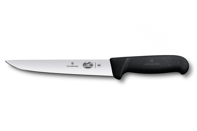 Couteau à saigner/découper Victorinox 5.5503.25 lame 25cm manche fibrox noir