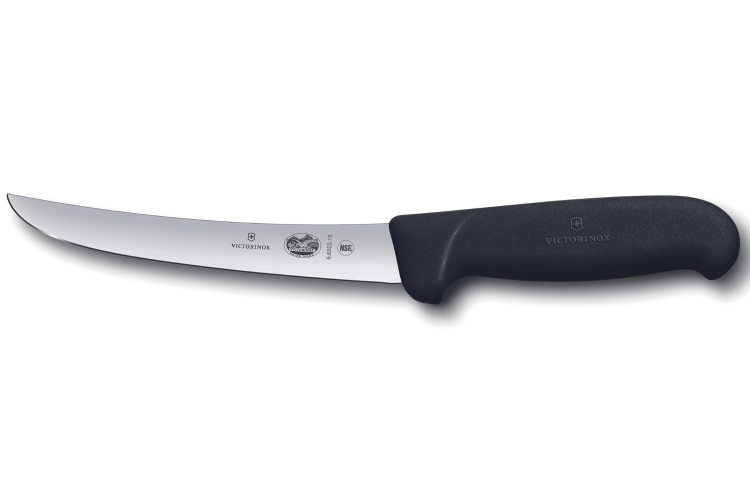 Couteau à désosser Victorinox 5.6503.15 lame renversée 15cm manche fibrox noir