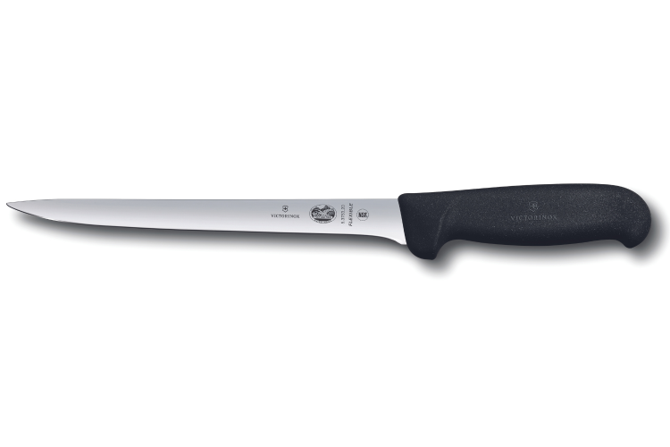 Couteau &agrave; d&eacute;nerver/filet de sole Victorinox 5.3763.20 lame us&eacute;e 20cm manche fibrox noir