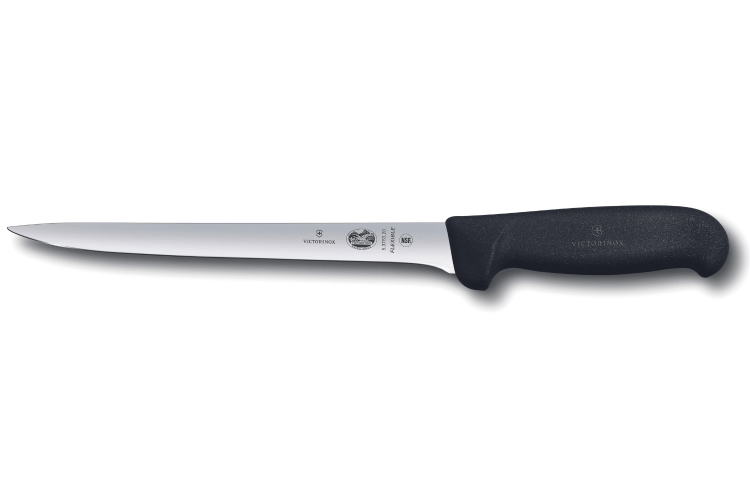 Couteau à dénerver/filet de sole Victorinox 5.3763.20 lame usée 20cm manche fibrox noir