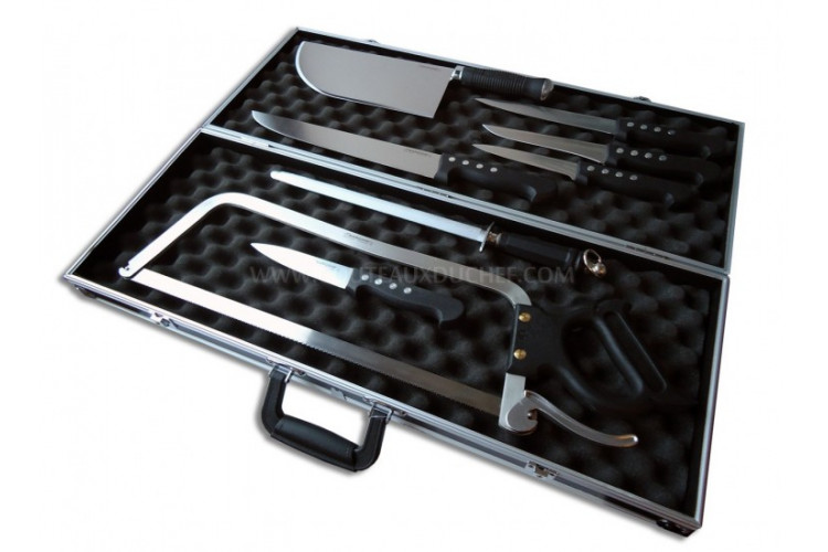 Malette de 8 couteaux professionnels pour bouchers BARGOIN Manche ABS