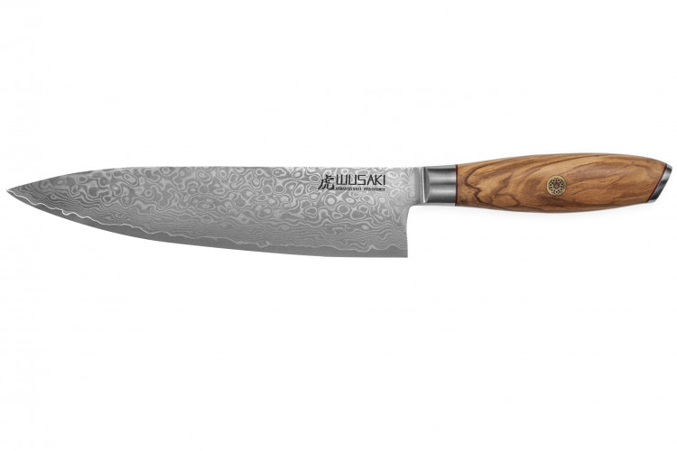 Couteau de chef Wusaki Olive damas 10CR 20cm manche en olivier