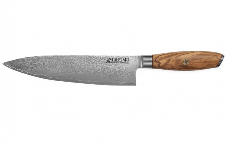 Couteau de chef Wusaki Olive damas 10CR 20cm manche en olivier