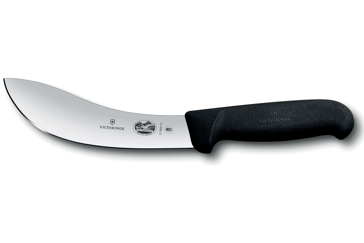 Couteau &agrave; d&eacute;pouiller Victorinox 5.7803.15 lame hambourg 15cm manche fibrox noir