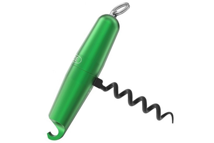 Tire-bouchon aluminium Lance coloris vert fabriqu&eacute; en France