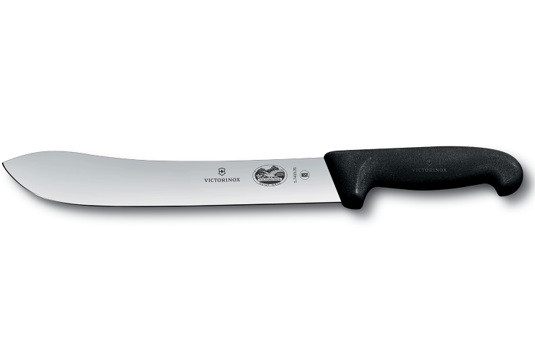 Couteau de boucher Victorinox 5.7403.25 lame pointe large 25cm manche fibrox noir