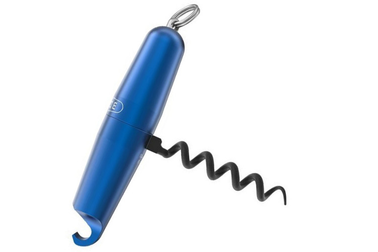 Tire-bouchon aluminium Lance coloris bleu fabriqu&eacute; en France