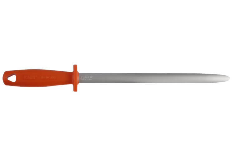Fusil de boucher Fischer FISCHROM mèche ronde 30cm grain extra fin manche orange