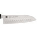 Couteau santoku alvéolé japonais Chroma Haiku 17cm manche Honoki