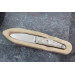 Couteau à huître Charles Canon manche en coquille d'huîtres fabriqué en France + coffret en bois