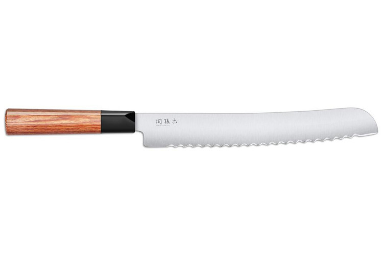 Couteau &agrave; pain japonais Kai Seki Magoroku Redwood 22.5cm