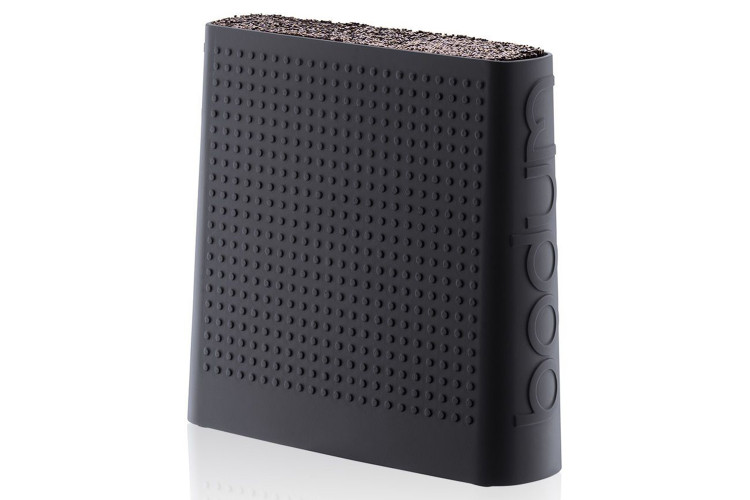 Bloc vide et design BODUM silicone noir jusqu'&agrave; 6 couteaux