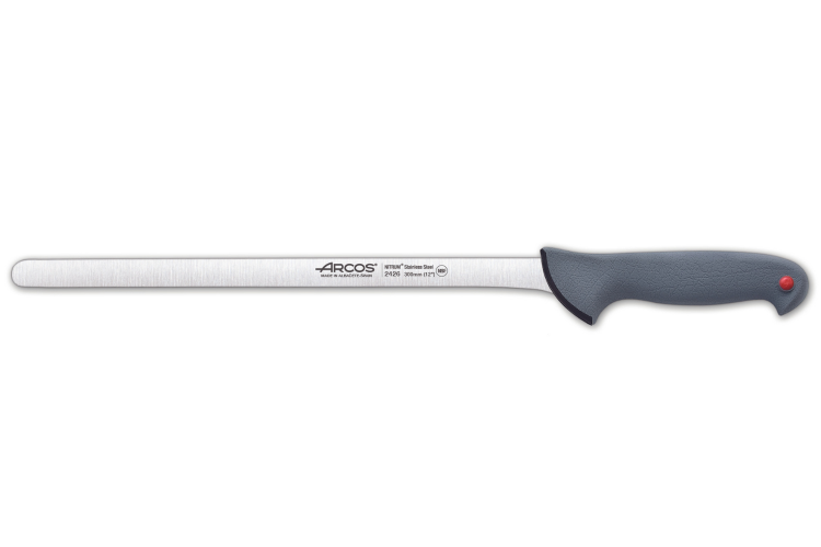 Couteau &agrave; jambon professionnel Arcos Colour Prof 242600 lame 30cm manche en PP