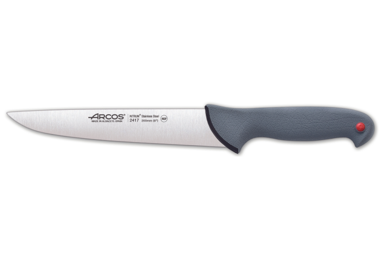 Couteau &agrave; saigner professionnel Arcos Colour Prof 241700 lame 20cm manche en PP