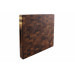 Billot de cuisine Wusaki en bois de noyer damier - 35 x 35 x 4 cm