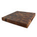 Billot de cuisine Wusaki en bois de noyer damier - 35 x 35 x 4 cm