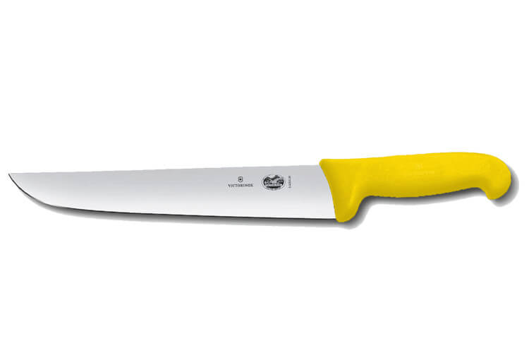 Couteau de boucher Victorinox 5.5208.31 lame 31cm manche fibrox jaune