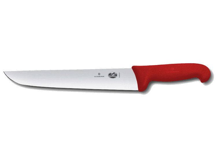 Couteau de boucher Victorinox 5.5201.31 lame 31cm manche fibrox rouge