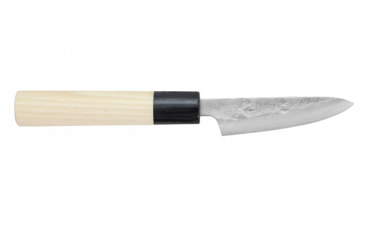 Couteau d'office japonais artisanal Wusaki Yoshi G3 honoki 8,5cm