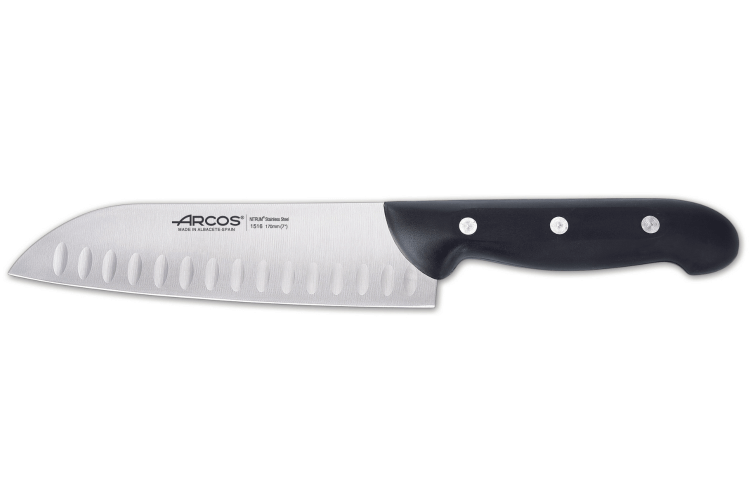 Couteau Santoku Arcos Maitre lame alvéolée 17cm