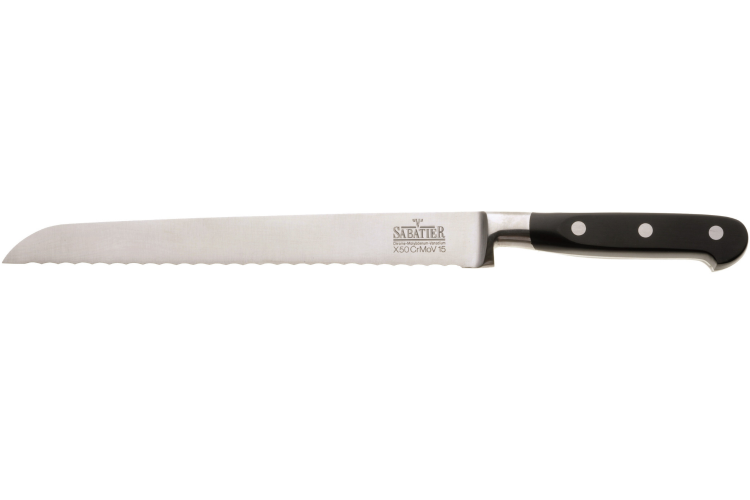 Couteau &agrave; pain V. Sabatier lame inox 22,5cm manche ABS