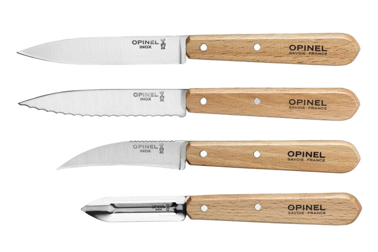 Coffret 4 couteaux Opinel Les Essentiels manche hetre