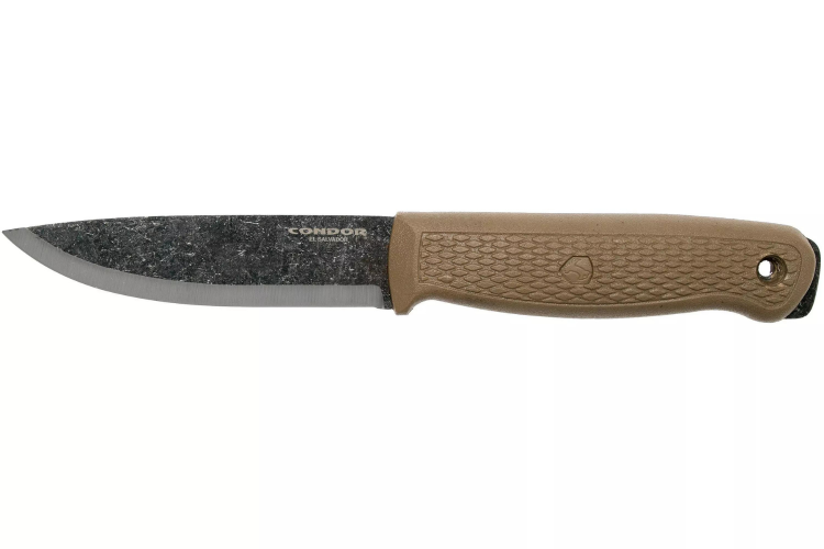 Couteau Condor Terrasaur D&eacute;sert 63846 lame 10,5cm manche polypropyl&egrave;ne tan + &eacute;tui