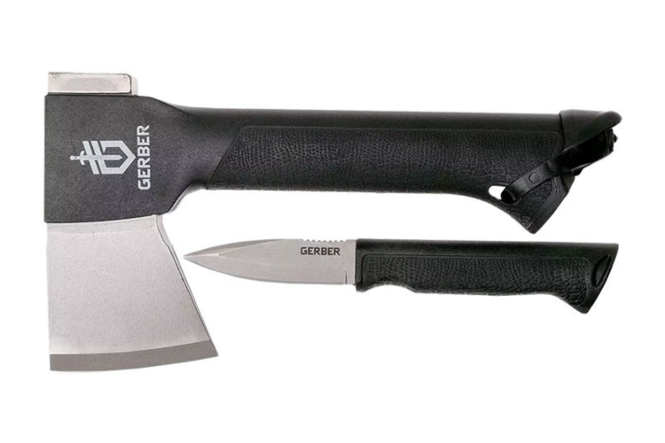 Hache 2 en 1 Gerber Gator Combo Axe GE001054 manche en nylon/fibres de verre + &eacute;tui en nylon