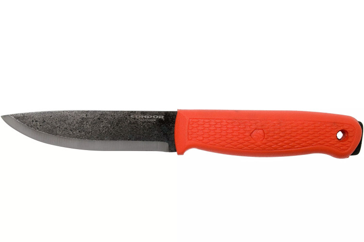 Couteau Condor Terrasaur D&eacute;sert 63849 lame 10,4cm manche polypropyl&egrave;ne orange avec &eacute;tui