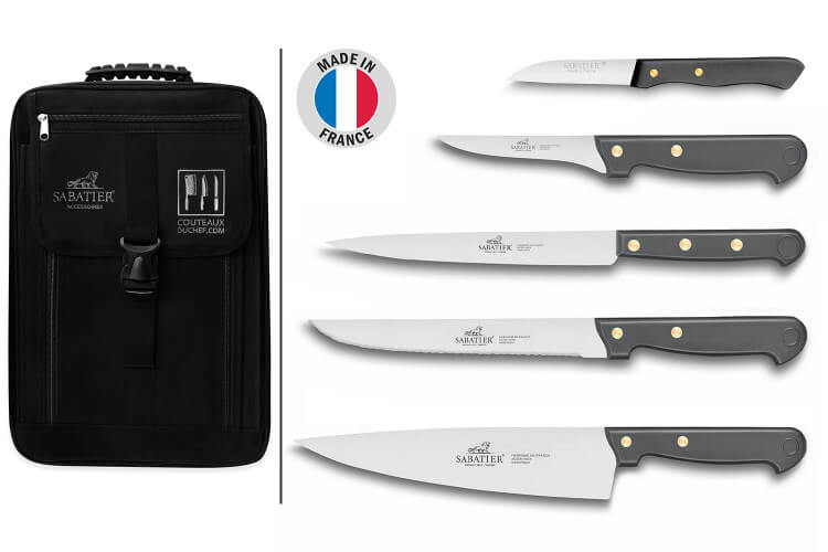 Sac spécial chef Sabatier Cuisine d'aujourd'hui 5 couteaux de cuisine français - Exclusivité