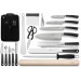Sac spécial chef Sabatier Edonist 4 couteaux de cuisine français + 14 ustensiles - Exclusivité