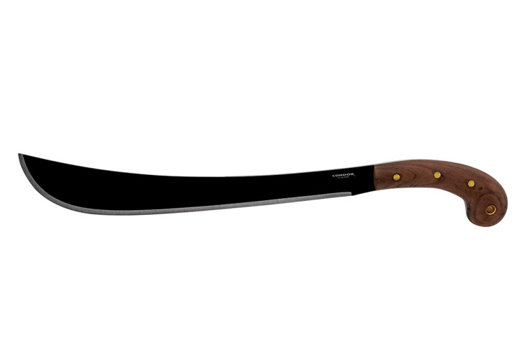 Machette Condor Golok 60932 lame noire 36cm manche en noyer avec &eacute;tui en cuir