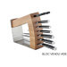Bloc vide Rösle Move X en bois d'orme pour 6 couteaux et 1 paire de ciseaux