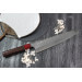 Couteau de chef japonais artisanal Yoshimi Kato SG2 Tsuchime 24cm