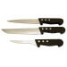 Ensemble de 3 couteaux de boucher manches polypro Pradel Excellence