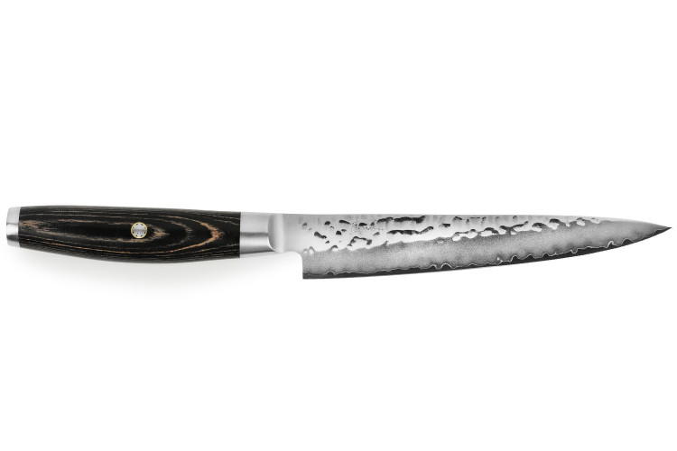 Couteau &agrave; trancher japonais Yaxell Ketu lame 15cm manche en Pakkawood