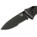 Couteau pliant Benchmade Presidio II 570SBK-1 lame noire semi-dentée 9,5cm avec clip de poche