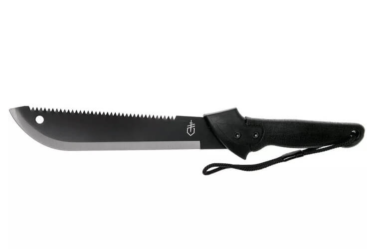 Machette Gerber Gator Jr GE000759 27,3cm manche en caoutchouc noir avec étui