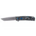 Couteau pliant Benchmade Tengu Flipper 601-211 lame damassée manche g10/carbone 9,8cm avec étui en cuir