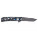 Couteau pliant Benchmade Tengu Flipper 601-211 lame damassée manche g10/carbone 9,8cm avec étui en cuir