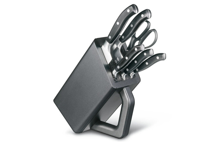 Bloc 5 couteaux de cuisine forg&eacute;s Victorinox + ciseaux 