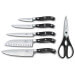 Bloc 5 couteaux de cuisine forgés Victorinox + ciseaux 