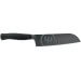 Couteau santoku Wusthof Performer lame alvéolée 17cm à revêtement noir anti-rayures