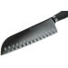 Couteau santoku Wusthof Performer lame alvéolée 17cm à revêtement noir anti-rayures