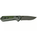 Couteau pliant Benchmade Redoubt 430SBK lame semi-dentelée manche Grivory gris/vert 12cm